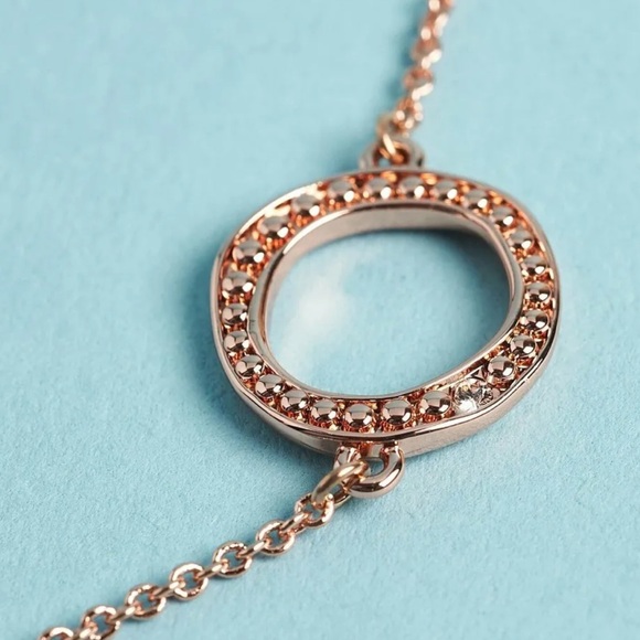 Swavorski Adore Jewelry Organic Circle Bracelet Rose Gold Crystal - Picture 6 of 8